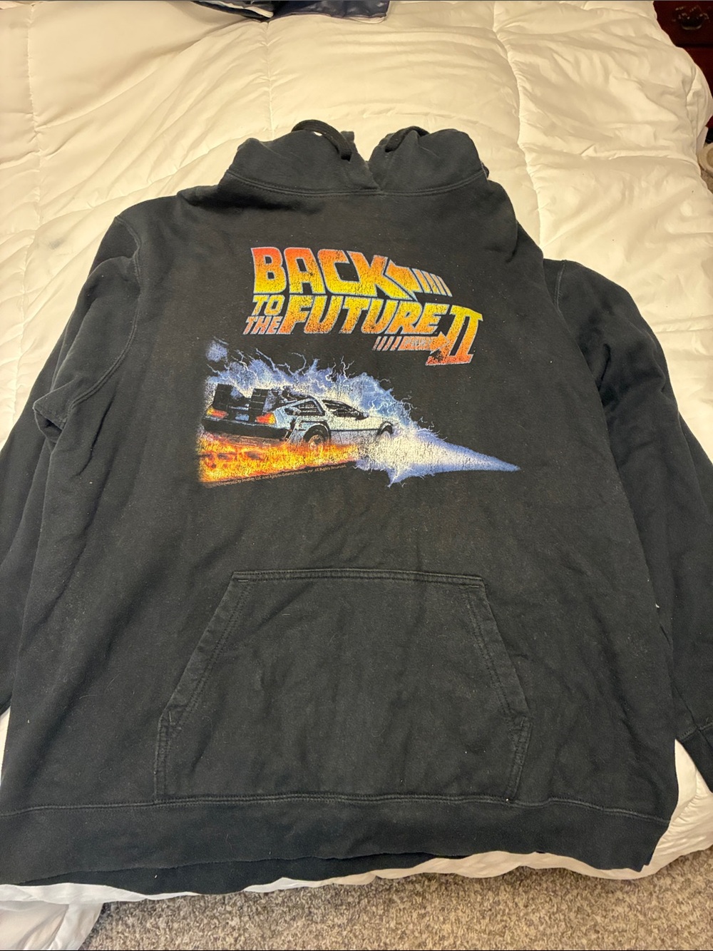 Back to the Future II Black Graphic Hoodie